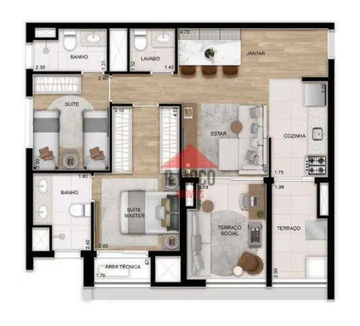 Apartamento com 2 quartos à venda, 76m2 em São Paulo - SP - imagem 2 Foto 2 de Apartamento com 2 quartos à venda, 76m2 em São Paulo - SP