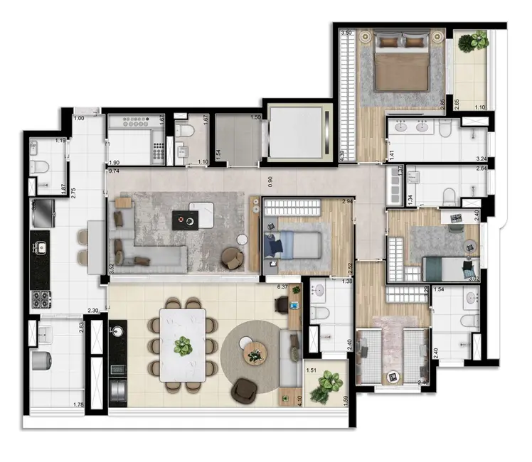 Apartamento com 3 quartos à venda, 115m2 em Perdizes, São Paulo - SP - imagem 6 Foto 6 de Apartamento com 3 quartos à venda, 115m2 em Perdizes, São Paulo - SP