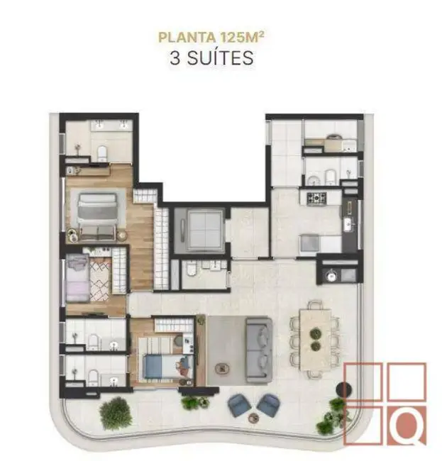 Foto 5 de Apartamento com 3 quartos à venda, 125m2 em Butantã, São Paulo - SP