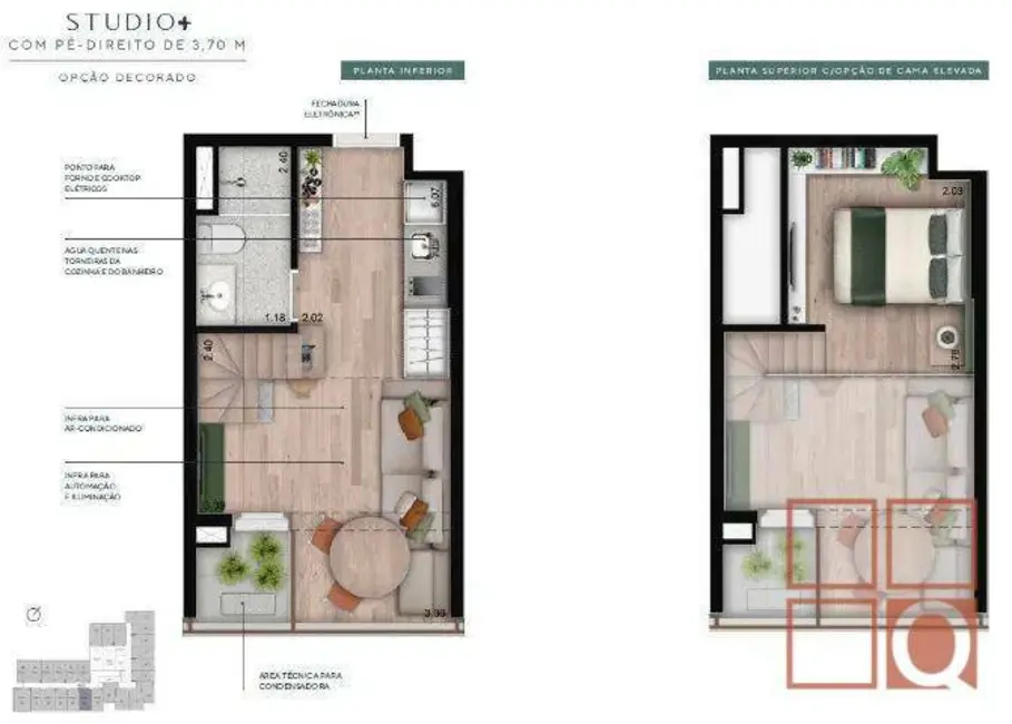 Foto 2 de Apartamento com 1 quarto à venda, 25m2 em Perdizes, São Paulo - SP