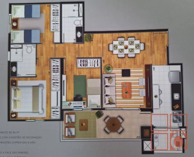 Foto 2 de Apartamento com 3 quartos à venda, 86m2 em Mooca, São Paulo - SP