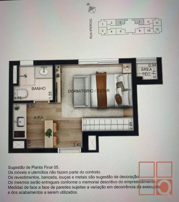 Foto 2 de Kitnet com 1 quarto à venda, 22m2 em Perdizes, São Paulo - SP