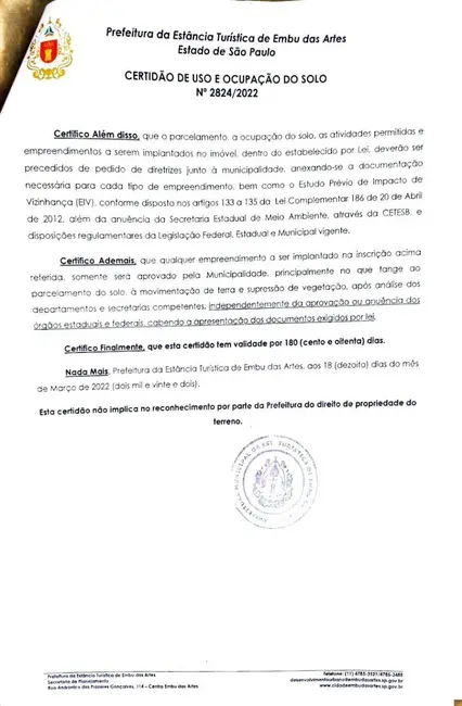 Foto 7 de Terreno / Lote à venda, 1550m2 em Invernada, Embu Das Artes - SP