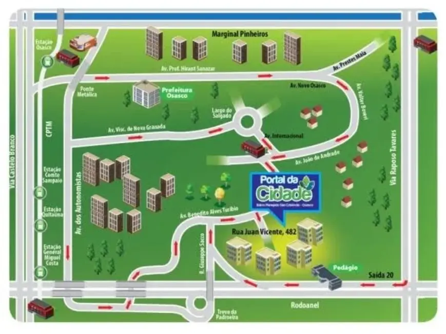 Foto 8 de Apartamento com 2 quartos à venda, 55m2 em Bandeiras, Osasco - SP