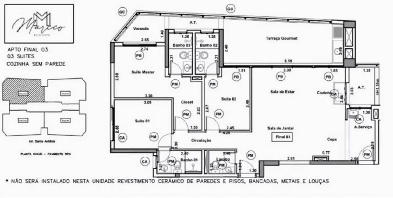 Foto 6 de Apartamento com 3 quartos à venda, 115m2 em Vila Osasco, Osasco - SP