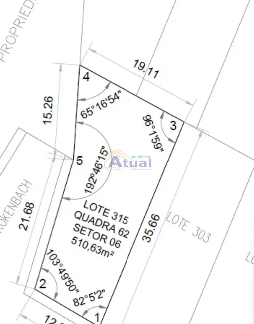 Foto 1 de Terreno / Lote à venda, 511m2 em Kurtz, Santo Angelo - RS