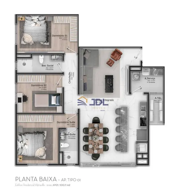 Apartamento com 3 quartos à venda, 170m2 em Vorstadt, Blumenau - SC - imagem 3 Foto 3 de Apartamento com 3 quartos à venda, 170m2 em Vorstadt, Blumenau - SC