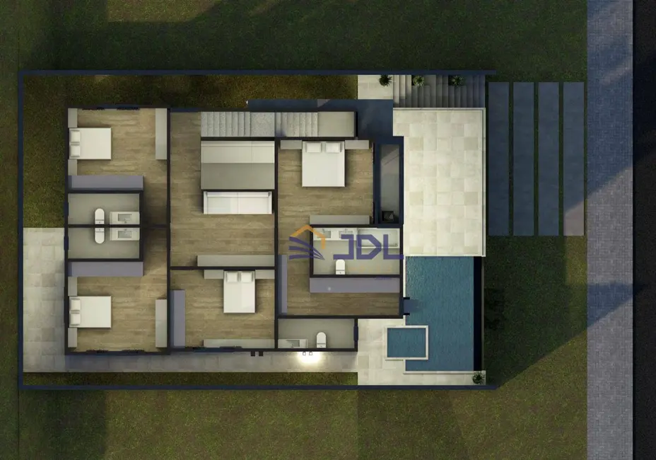 Casa de Condomínio com 5 quartos à venda, 350m2 em Itoupava Central, Blumenau - SC - imagem 4 Foto 4 de Casa de Condomínio com 5 quartos à venda, 350m2 em Itoupava Central, Blumenau - SC