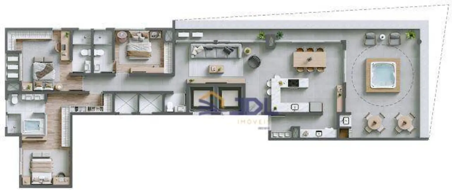 Cobertura com 3 quartos à venda, 224m2 em Velha, Blumenau - SC - imagem 9 Foto 9 de Cobertura com 3 quartos à venda, 224m2 em Velha, Blumenau - SC
