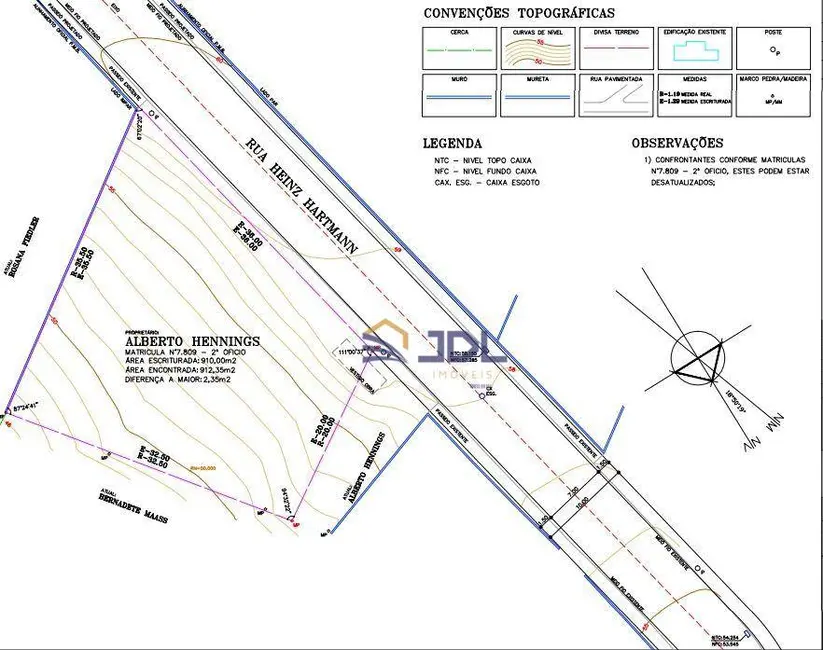 Terreno / Lote à venda, 910m2 em Itoupava Seca, Blumenau - SC - imagem 3 Foto 3 de Terreno / Lote à venda, 910m2 em Itoupava Seca, Blumenau - SC