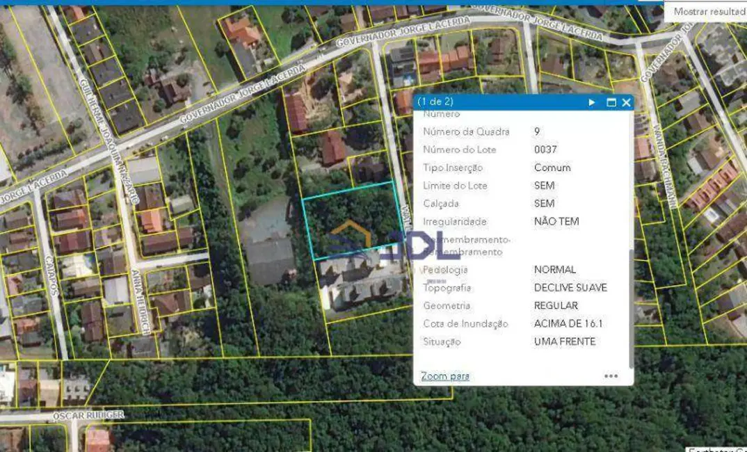 Foto 1 de Terreno / Lote à venda, 2500m2 em Velha Central, Blumenau - SC
