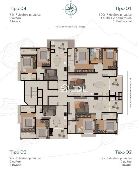 Apartamento com 2 quartos à venda, 83m2 em Centro, Navegantes - SC - imagem 8 Foto 8 de Apartamento com 2 quartos à venda, 83m2 em Centro, Navegantes - SC