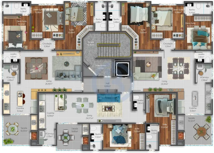 Foto 3 de Apartamento com 3 quartos à venda, 105m2 em Porto Belo - SC