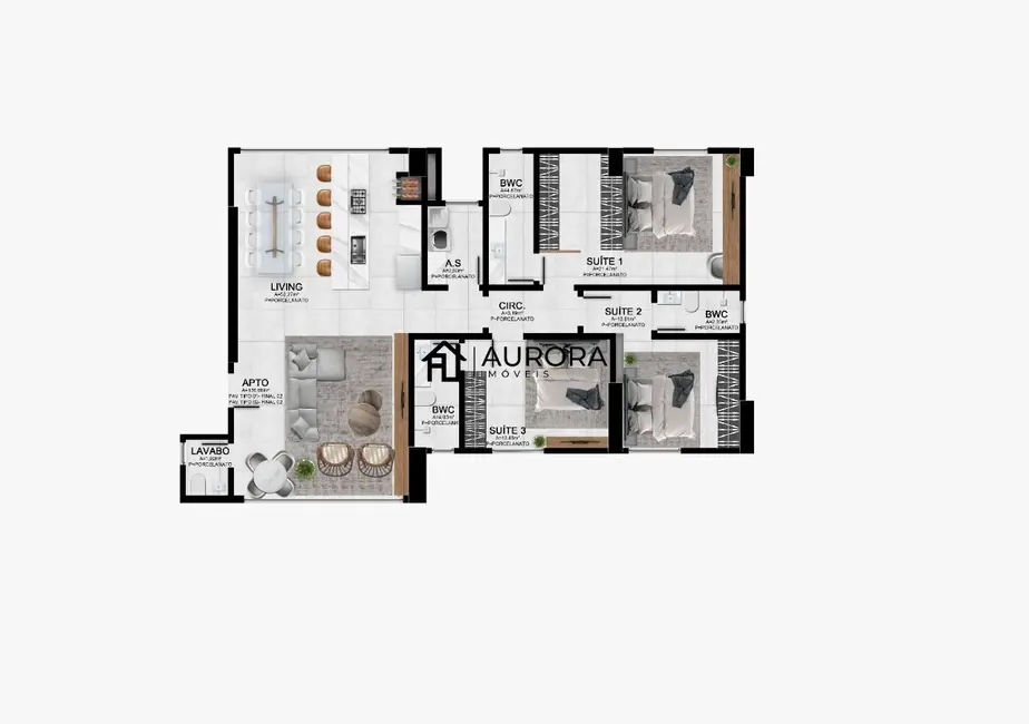 Apartamento com 3 quartos à venda, 137m2 em Centro, Balneario Camboriu - SC - imagem 7 Foto 7 de Apartamento com 3 quartos à venda, 137m2 em Centro, Balneario Camboriu - SC