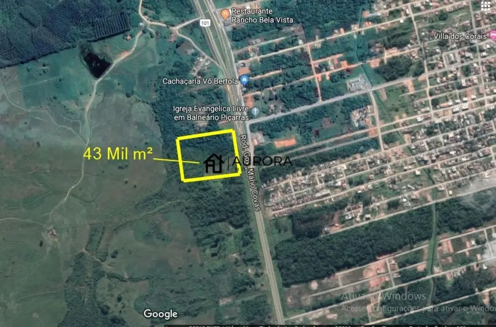 Foto 1 de Terreno / Lote à venda, 41000m2 em Centro, Balneario Picarras - SC