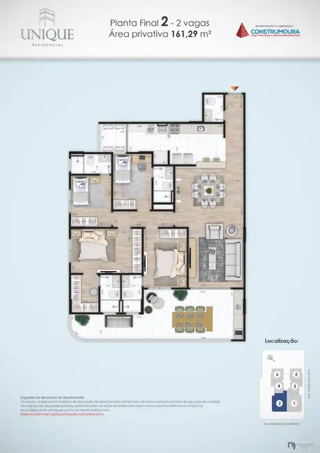 Foto 5 de Apartamento com 4 quartos à venda, 161m2 em Centro, Mongagua - SP