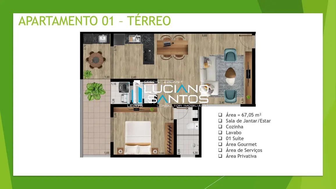 Foto 8 de Apartamento com 2 quartos à venda, 106m2 em Boituva - SP