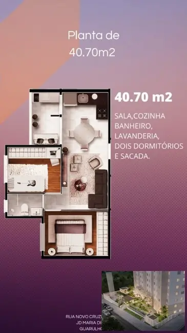 Apartamento com 2 quartos à venda, 40m2 em Jardim Maria Dirce, Guarulhos - SP - imagem 4 Foto 4 de Apartamento com 2 quartos à venda, 40m2 em Jardim Maria Dirce, Guarulhos - SP