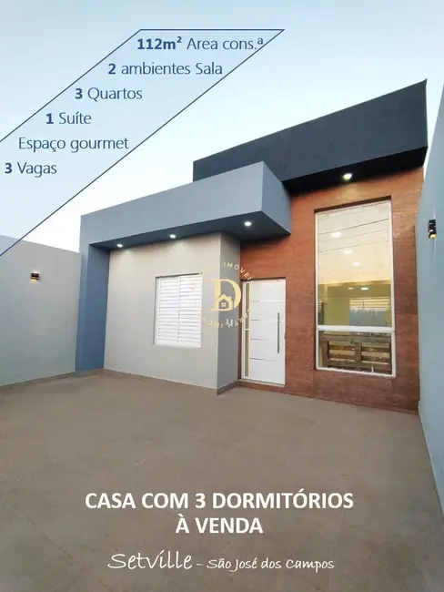 Casa com 3 quartos à venda, 112m2 em Sao Jose Dos Campos - SP - imagem 1 Foto 1 de Casa com 3 quartos à venda, 112m2 em Sao Jose Dos Campos - SP