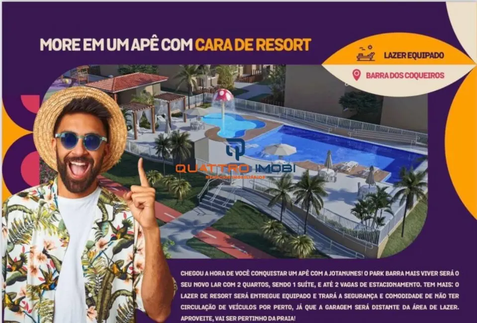 Foto 1 de Apartamento com 2 quartos à venda, 51m2 em Centro, Barra Dos Coqueiros - SE