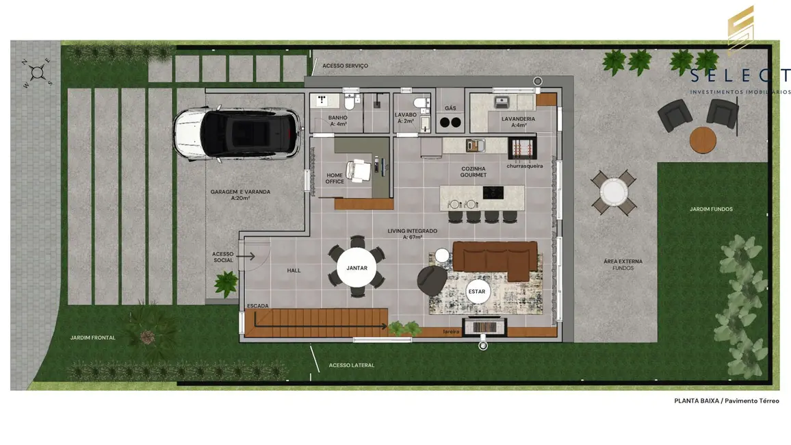 Foto 2 de Casa de Condomínio com 4 quartos à venda, 192m2 em São José, Santa Maria - RS