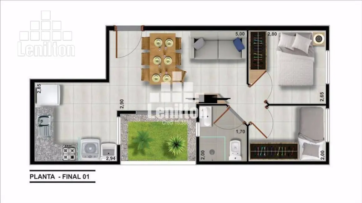 Foto 1 de Apartamento com 2 quartos à venda, 44m2 em Jardim Planalto, São Paulo - SP