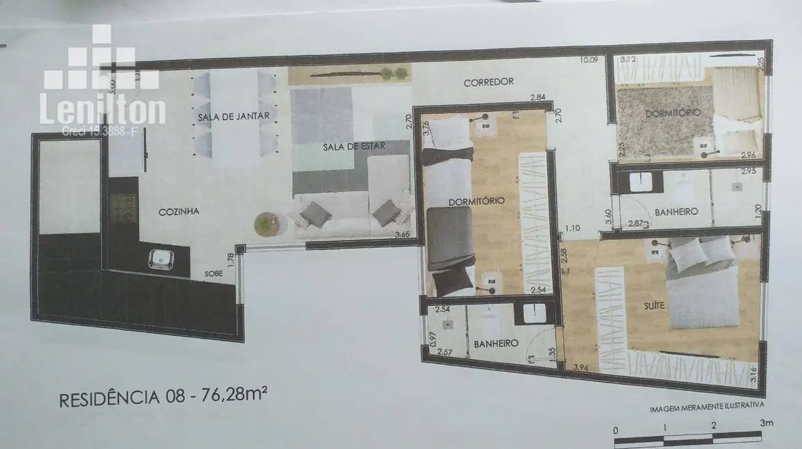 Foto 2 de Apartamento com 3 quartos à venda, 77m2 em Vila Assunção, Santo Andre - SP