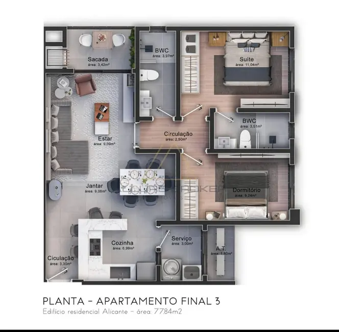Foto 3 de Apartamento com 2 quartos à venda, 88m2 em Centro, Balneario Picarras - SC