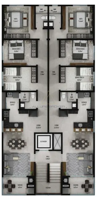Foto 9 de Apartamento com 3 quartos à venda, 84m2 em Centro, Barra Velha - SC