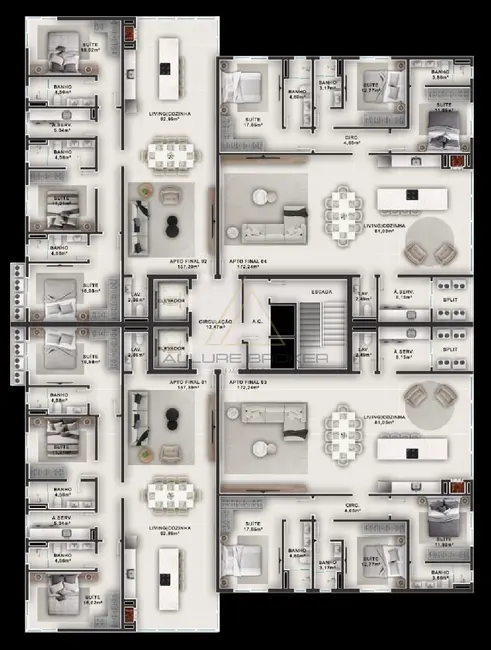 Foto 8 de Apartamento com 3 quartos à venda, 157m2 em Centro, Balneario Picarras - SC