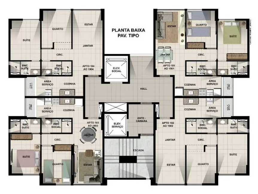 Foto 4 de Apartamento com 2 quartos à venda, 47m2 em Campo Grande, Recife - PE