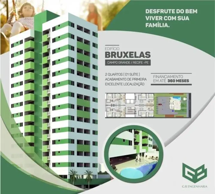 Foto 2 de Apartamento com 2 quartos à venda, 65m2 em Campo Grande, Recife - PE