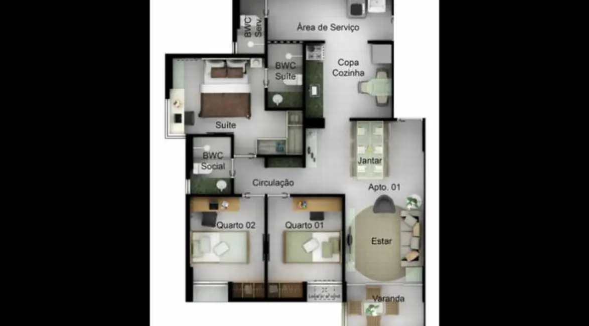 Apartamento com 2 quartos à venda e para alugar, 68m2 em Boa Viagem, Recife - PE - imagem 3 Foto 3 de Apartamento com 2 quartos à venda e para alugar, 68m2 em Boa Viagem, Recife - PE