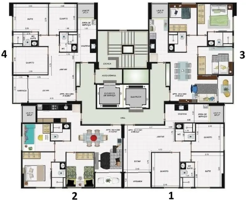 Apartamento com 3 quartos à venda e para alugar, 59m2 em Ilha do Leite, Recife - PE - imagem 4 Foto 4 de Apartamento com 3 quartos à venda e para alugar, 59m2 em Ilha do Leite, Recife - PE