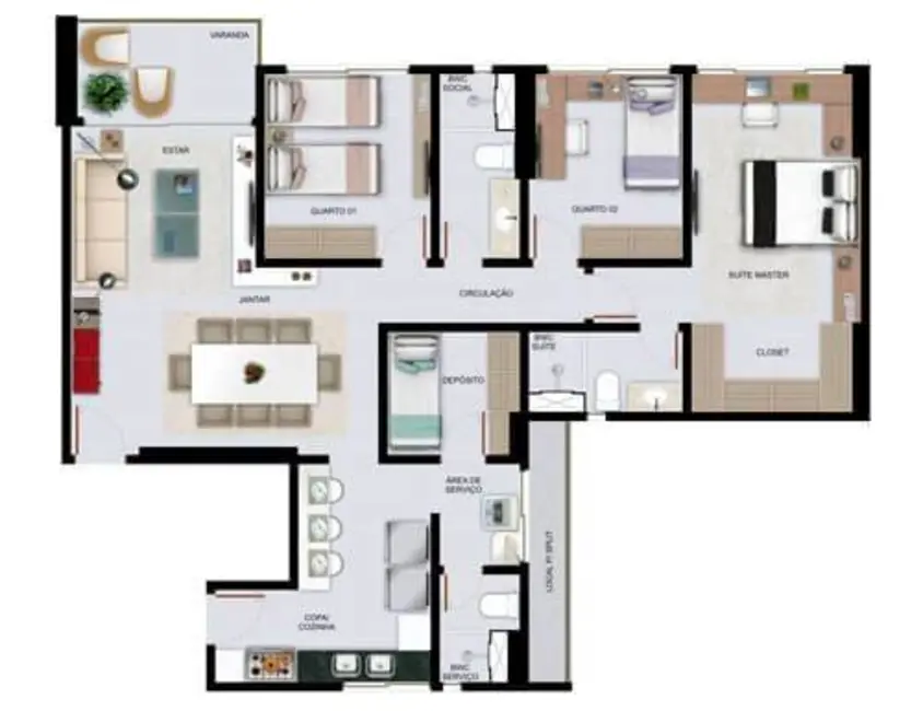 Foto 5 de Apartamento com 4 quartos à venda, 104m2 em Ilha do Retiro, Recife - PE