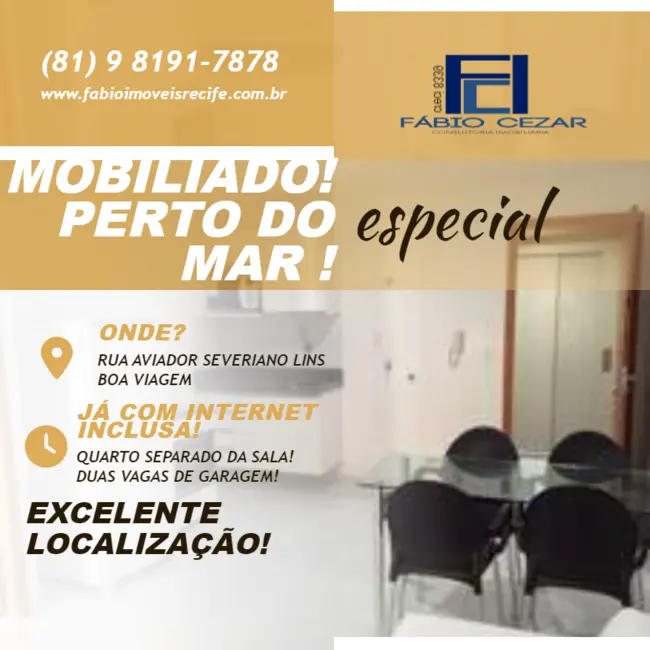 Foto 1 de Apartamento com 1 quarto para alugar, 36m2 em Boa Viagem, Recife - PE