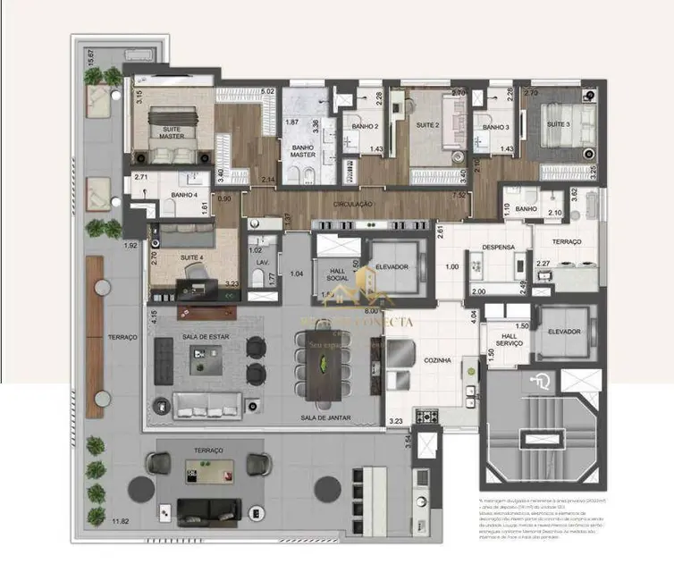 Foto 3 de Apartamento com 4 quartos à venda, 1124m2 em Moema, São Paulo - SP