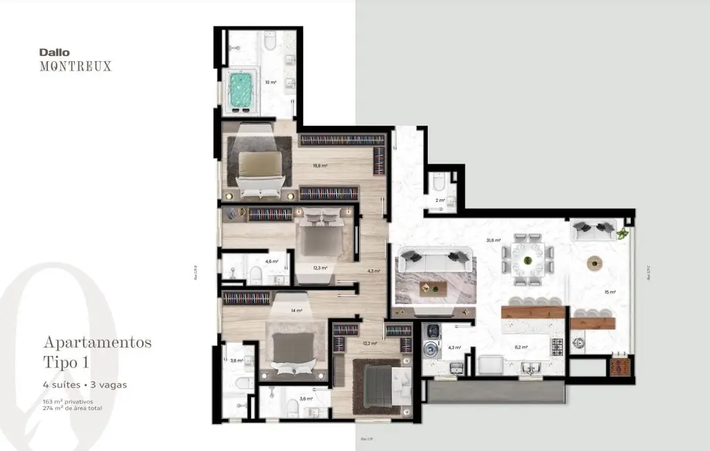 Foto 4 de Apartamento com 4 quartos à venda, 274m2 em Centro, Itapema - SC