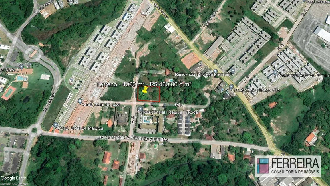 Foto 1 de Terreno / Lote à venda, 4000m2 em Camacari - BA