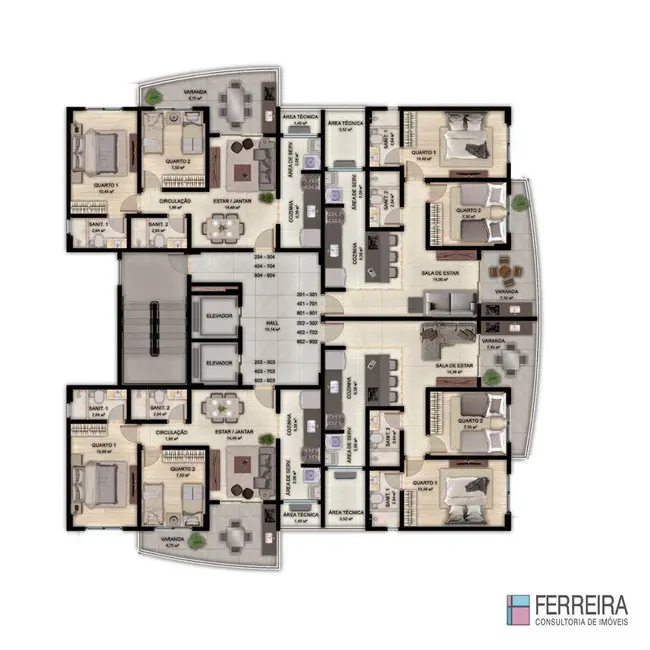 Apartamento com 2 quartos à venda, 62m2 em Armação, Salvador - BA - imagem 6 Foto 6 de Apartamento com 2 quartos à venda, 62m2 em Armação, Salvador - BA