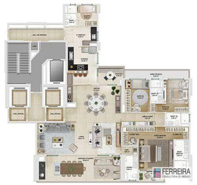 Apartamento com 4 quartos à venda, 230m2 em Horto Florestal, Salvador - BA - imagem 6 Foto 6 de Apartamento com 4 quartos à venda, 230m2 em Horto Florestal, Salvador - BA