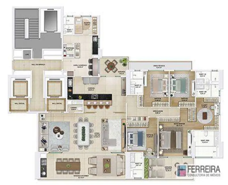 Apartamento com 4 quartos à venda, 230m2 em Horto Florestal, Salvador - BA - imagem 7 Foto 7 de Apartamento com 4 quartos à venda, 230m2 em Horto Florestal, Salvador - BA