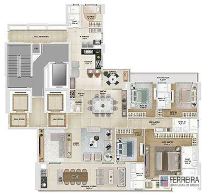 Apartamento com 4 quartos à venda, 230m2 em Horto Florestal, Salvador - BA - imagem 5 Foto 5 de Apartamento com 4 quartos à venda, 230m2 em Horto Florestal, Salvador - BA