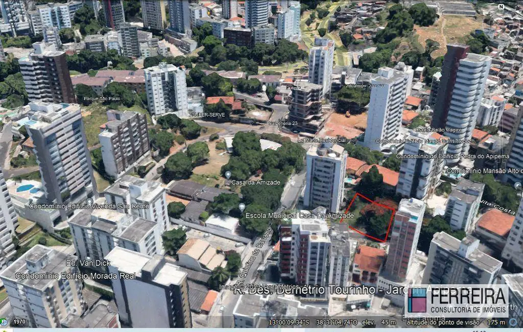 Foto 1 de Terreno / Lote à venda, 393m2 em Jardim Apipema, Salvador - BA