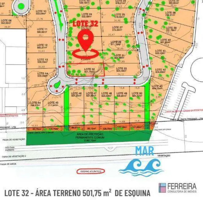 Foto 4 de Terreno / Lote à venda, 502m2 em Camacari - BA