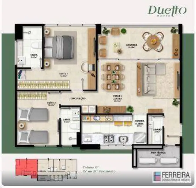 Apartamento com 2 quartos à venda, 86m2 em Horto Florestal, Salvador - BA - imagem 5 Foto 5 de Apartamento com 2 quartos à venda, 86m2 em Horto Florestal, Salvador - BA