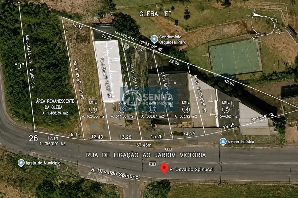 Foto 3 de Terreno / Lote à venda, 628m2 em Jardim das Acácias, Varzea Paulista - SP