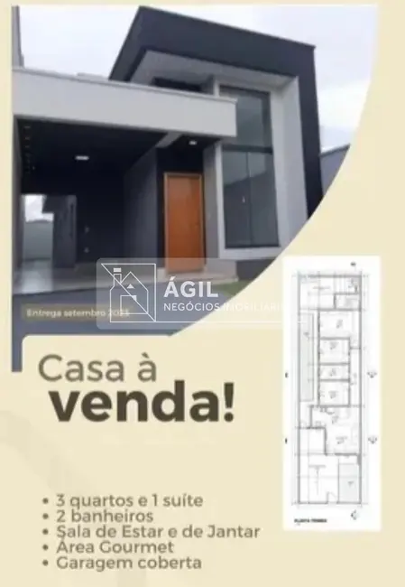 Foto 1 de Casa com 3 quartos à venda, 152m2 em Sao Jose Dos Campos - SP