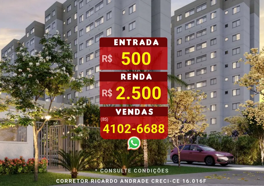 Foto 1 de Apartamento com 2 quartos à venda, 39m2 em Parangaba, Fortaleza - CE