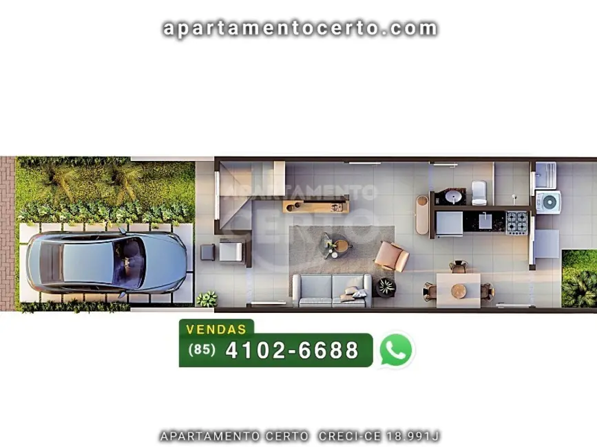 Casa de Condomínio com 2 quartos à venda, 71m2 em Caucaia - CE - imagem 8 Foto 8 de Casa de Condomínio com 2 quartos à venda, 71m2 em Caucaia - CE